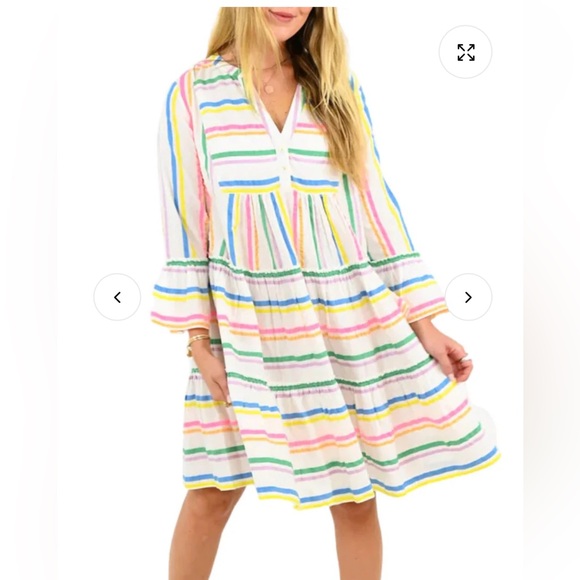 Kerri Rosenthal Charlie Multicolor Striped Shirt Dress - Picture 9 of 12